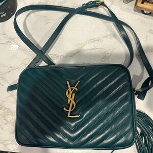 Like New Yves Saint Laurent YSL Lou Matelasse Camera Bag - Sea Turquoise